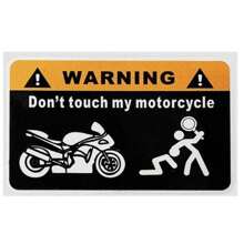 AD 1pc Black 3d Resin Reflective Motorcycle Helmet Sticker With Warning And Funny Design For Car Decoration - Black - View 1