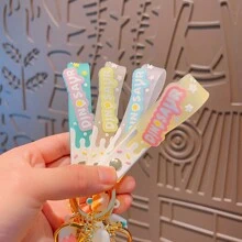1只黃色漫畫卡通可愛且酷的冰淇淋恐龍毛絨玩具 - 黃色 - 查看 5