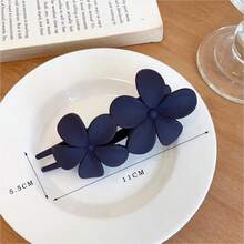 1 件装 11 厘米时尚花朵发夹，适合女孩，韩式百搭发夹，适合发髻，春季，大发夹，清新适合日常使用
