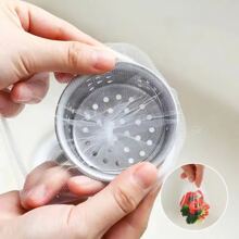 100pcs, Disposable Kitchen Sink Strainer Mesh Bag Collecting Food Waste Leftover - White - View 4