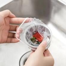 100pcs, Disposable Kitchen Sink Strainer Mesh Bag Collecting Food Waste Leftover - White - View 3