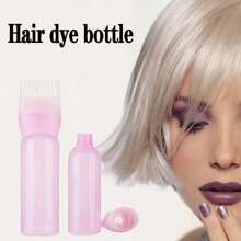 染髮瓶梳子瓶,1入染髮用具開口瓶配梳子,適用於美髮、家庭或沙龍使用的工具