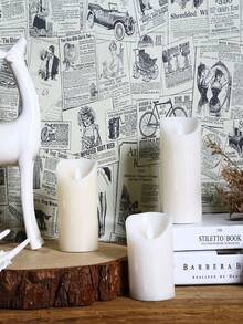 Self-adhesive Wallpaper With Vintage Newspaper Pattern - 45CM*300CM - View 1