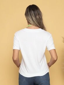 Women T-Shirts - 白色 - 查看 4