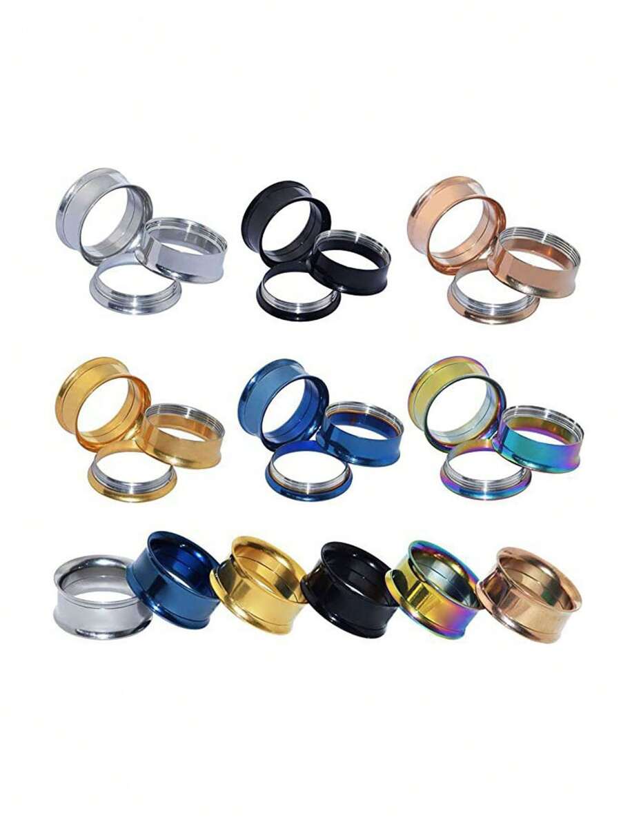 1pair Punk Style Stainless Steel Gold Brass Knuckle Ear Cuff For Men's Daily Wear - Yellow Gold - View 1