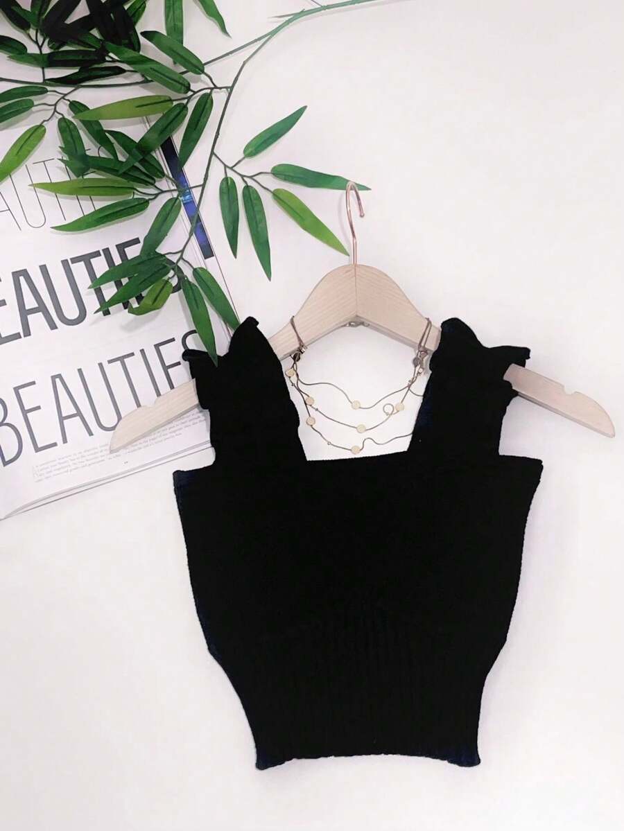 Women Knit Tops - 黑色 - 查看 1