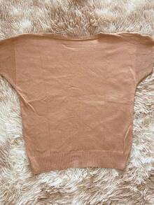 Women Knit Tops - Màu be - Xem 2