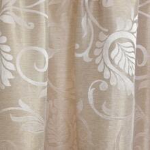 1入組嘉賓式複合絲綢簾,綴有葉片圖案 - 米色 - 查看 4