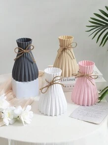 1 chiếc bình hoa nhựa, không vỡ, trang trí nhà cửa sáng tạo, thích hợp cho đám cưới, tiệc tùng, ngày lễ, trang trí Giáng sinh, quà tặng Giáng sinh, trang trí nhà cửa, trang trí Halloween, đồ dùng nhà bếp. - Xám - Xem 8