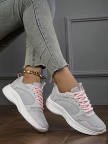 Của phụ nữ Phổ biến nhất Lưới thoáng khí Thể thao Giày Chạy bộ , Nhẹ Và Đúng mốt Giày thể thao Đối với Giải trí Mặc - Xám - Xem 2