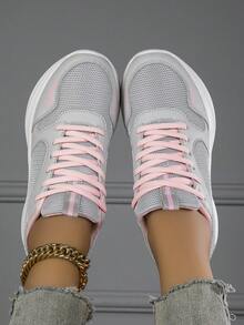 Của phụ nữ Phổ biến nhất Lưới thoáng khí Thể thao Giày Chạy bộ , Nhẹ Và Đúng mốt Giày thể thao Đối với Giải trí Mặc - Xám - Xem 4