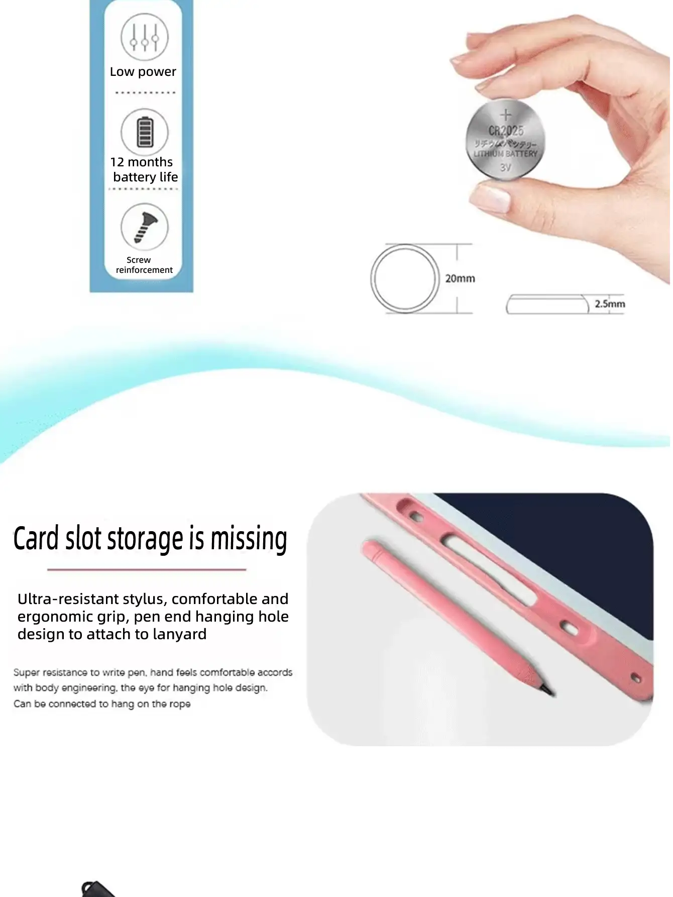 8.5英寸lcd寫字板,小尺寸兒童繪畫板,電子眼睛保護塗鴉手寫板