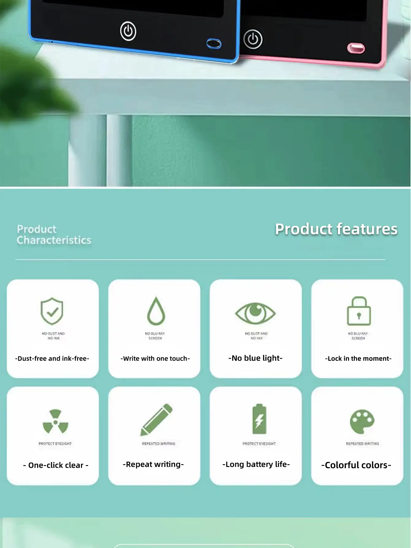 8.5英寸lcd寫字板,小尺寸兒童繪畫板,電子眼睛保護塗鴉手寫板