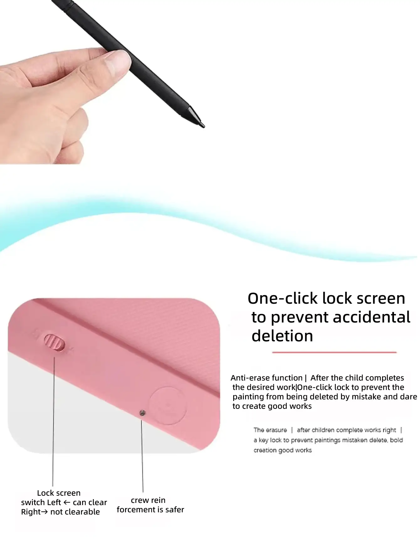 8.5英寸lcd寫字板,小尺寸兒童繪畫板,電子眼睛保護塗鴉手寫板