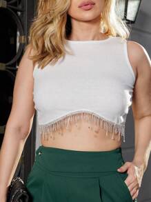 Women Tank Tops & Camis - 白色 - 查看 4