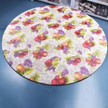 1入組西瓜印花vinyl圓桌布,彈性邊緣,適用於室內外使用,防水防油 - 印花款 - 查看 4