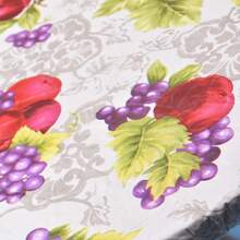 1入組西瓜印花vinyl圓桌布,彈性邊緣,適用於室內外使用,防水防油 - 印花款 - 查看 8