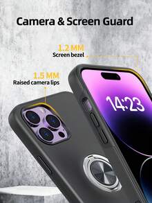 Habyby 可配合 Iphone 15/15pro/15plus/15pro Max 使用之搖擺環電話殼 - 黑色 - 查看 6