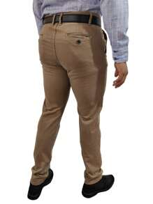 World JSM Silver Pantalon para Hombre de Gabardina corte casual Slim a Cintura con Stretch Mundo JSM Silver - Caqui - Ver 2