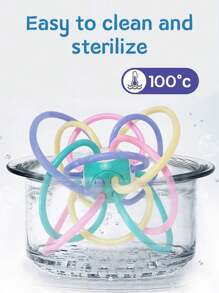 1入組嬰兒感官蛀牙咬咬玩具,適合0-6個月嬰兒使用。嬰兒蛀牙玩具,6-12個月嬰兒蛀牙球玩具,0-3月響尾蛇感官嬰兒玩具,適合0-3-6-12個月嬰兒使用(隨機顏色) - 彩色 - 查看 4