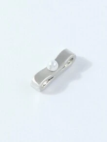 10入組白色芭蕾舞鞋蝴蝶結配飾 - 銀色 - 查看 4