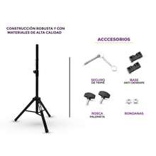 Tripie para Bocinas de 6.5 a 8 Pulgadas, Patas Antiderrape - Negro - Ver 5