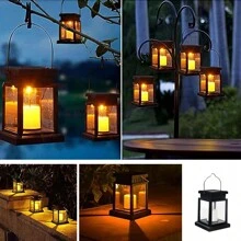 Faroles solares para exteriores, iluminación de jardín exterior para senderos, patios y jardines - Amarillo - Ver 8