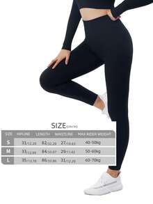 1 件純色女式瑜伽運動褲,高腰垂直羅紋塑身褲