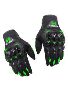 Motorcycle Gloves; Anti-Slip And Sensory Protection For Any Activity. - Green - View 1