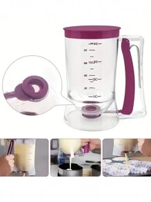 1pc Batter Separator And Dispenser With Precise Measurements, Handheld Cupcake Batter Funnel, Baking Tool For Perfect Cakes, Kitchen Gadget Accessory Home Appliances Accessories Gadgets Tools Christmas Stuff Cooking Christmas - View 10