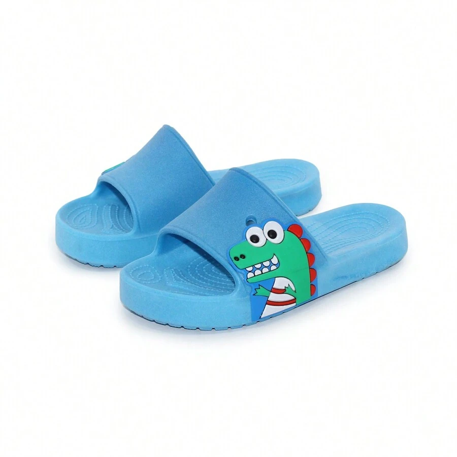 Chinelo Dinossauro Dino Chinelo  Infantil Leve Confortável S/T - Azul - Visão 1