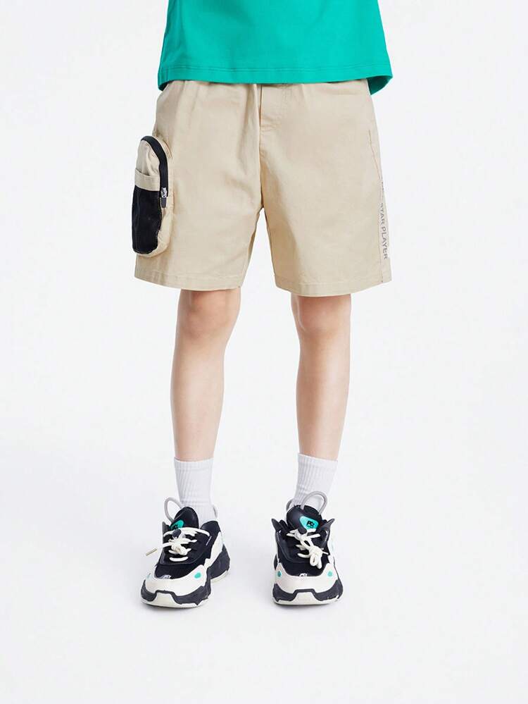 Annil Tween Boy Loose Fit Lightweight Breathable Cargo Shorts , Summer