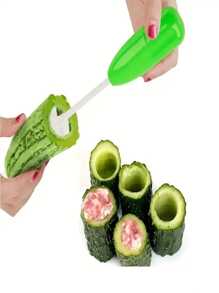 1 Set/lot Multifunctional Plastic Fruit & Vegetable Core Remover Kitchen Tool Set - green and white - View 1