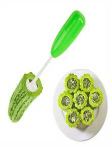 1 Set/lot Multifunctional Plastic Fruit & Vegetable Core Remover Kitchen Tool Set - green and white - View 2