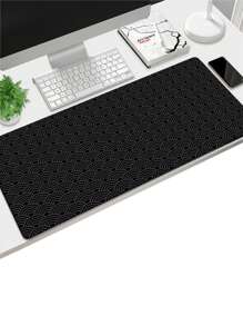 Alfombrilla De Ratón Para Escritorio De Ordenador Para Juegos, Adecuada Para Escritorio/portátil, Alfombrilla Para Ratón - negro festoneado - Ver 3