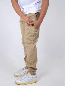 Men Pants - Camel - View 1