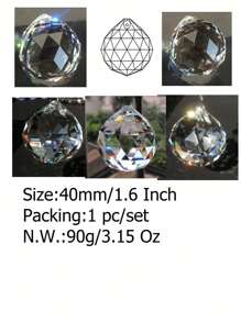 1pc/6pcs 20mm/30mm/40mm/50mm/60mm/Shiny K9 Glass Crystal Faceted Ball/Crystal Glass Globe Balls/Crystal Round Ball/Crystal Sun Catcher Ball Beads/Crystal Prisms/For Chandelier Prism Pendant Replacement/Wedding Decoration/Holiday Decoration/Window Decoration/Xmas Tree Decoration/DIY Glass Suncatcher
