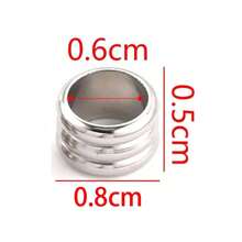 20Pcs 304 Stainless Steel Large Hole Spacer Bead Rings, Hole Diameter 6Mm, For Bracelet Necklace Fashion Minimalist Diy Jewelry Accessories Beading Stainless Steel Jewelry