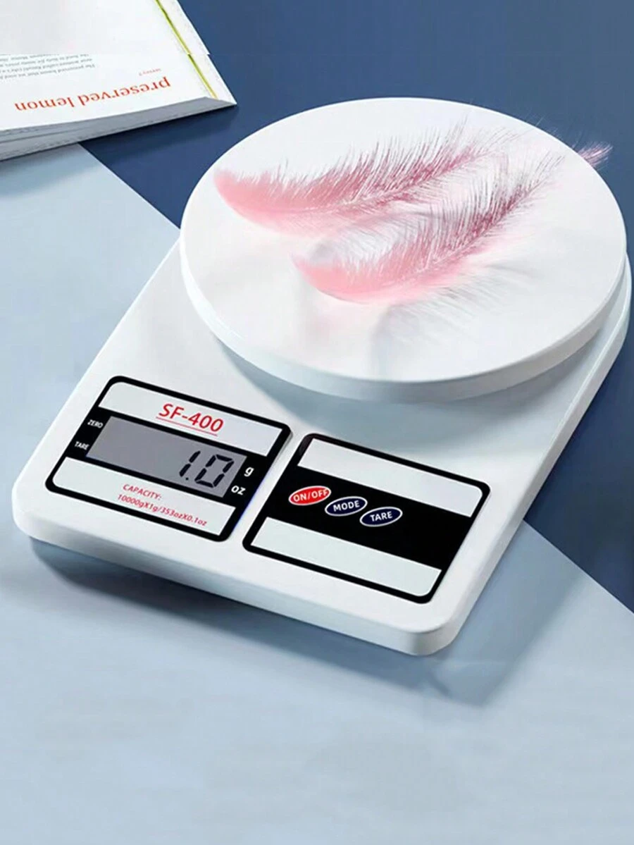 Cân điện tử nhà bếp bằng nhựa 1 cái - trắng - Xem 1