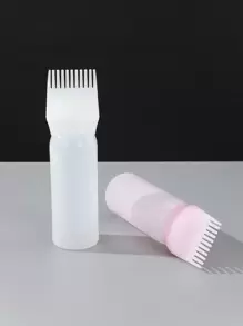 2 件染发涂抹刷瓶染发洗发水瓶油梳染发瓶涂抹器染发造型工具（粉色和白色）、美发工具、理发沙龙美发产品及配件、美容旅行必需品、返校、旅行度假必需品、女士发饰、光滑后刷、理发配件、吹风机、吹风机、头发、配件、美发产品、美发工具、美发用品、护发、卷发刷、理发、理发配件、美发设备