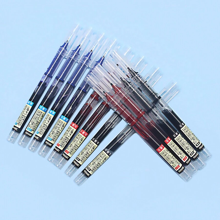 1pc/5pcs Black 0.5mm Liquid Rollerball Pen For Students, Office, Signing, Large Capacity, Quick-dry Ink - Black - View 1