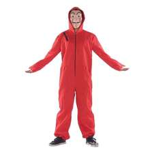 Adult Money Heist Jumpsuit and Mask Costume - 125cm - View 1