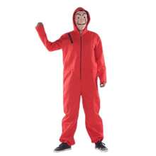 Adult Money Heist Jumpsuit and Mask Costume - 125cm - View 2