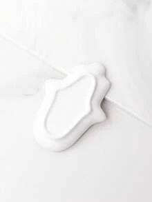 SIQIZHOU 1pc Ceramic Fatima Hand Jewelry Tray, Ring Holder, Palm Display Dish For Earrings, Necklace, Rings, Bracelets, Jewelry Storage - xiaofoshou - View 9