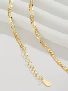 1Pc Exquisite Minimalist 925 Silver Chain Necklace Classically Nostalgic Plating 18K Gold Chain Necklace For Women