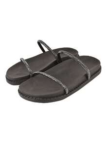 Women Flat Sandals - 黑色 - 查看 2