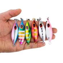 1PC 10-60g Metal Slow Jig Heavy Sinking Minnow 3D Eyes Laser Fishing Bait 5-8.5cm Fishing Trolling Lure