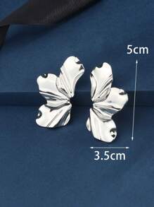 1 Paire De Boucles D'oreilles À Stud Style Ancien À Fleur Et Pétale Pour Femme, Parfaites Pour Les Fêtes Et Les Festivals