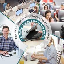 Mouse Pad Alfombrilla Raton Ergonomico Muñeca Antideslizante - Negro - Ver 7