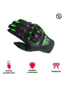 Motorcycle Gloves; Anti-Slip And Sensory Protection For Any Activity. - Green - View 7
